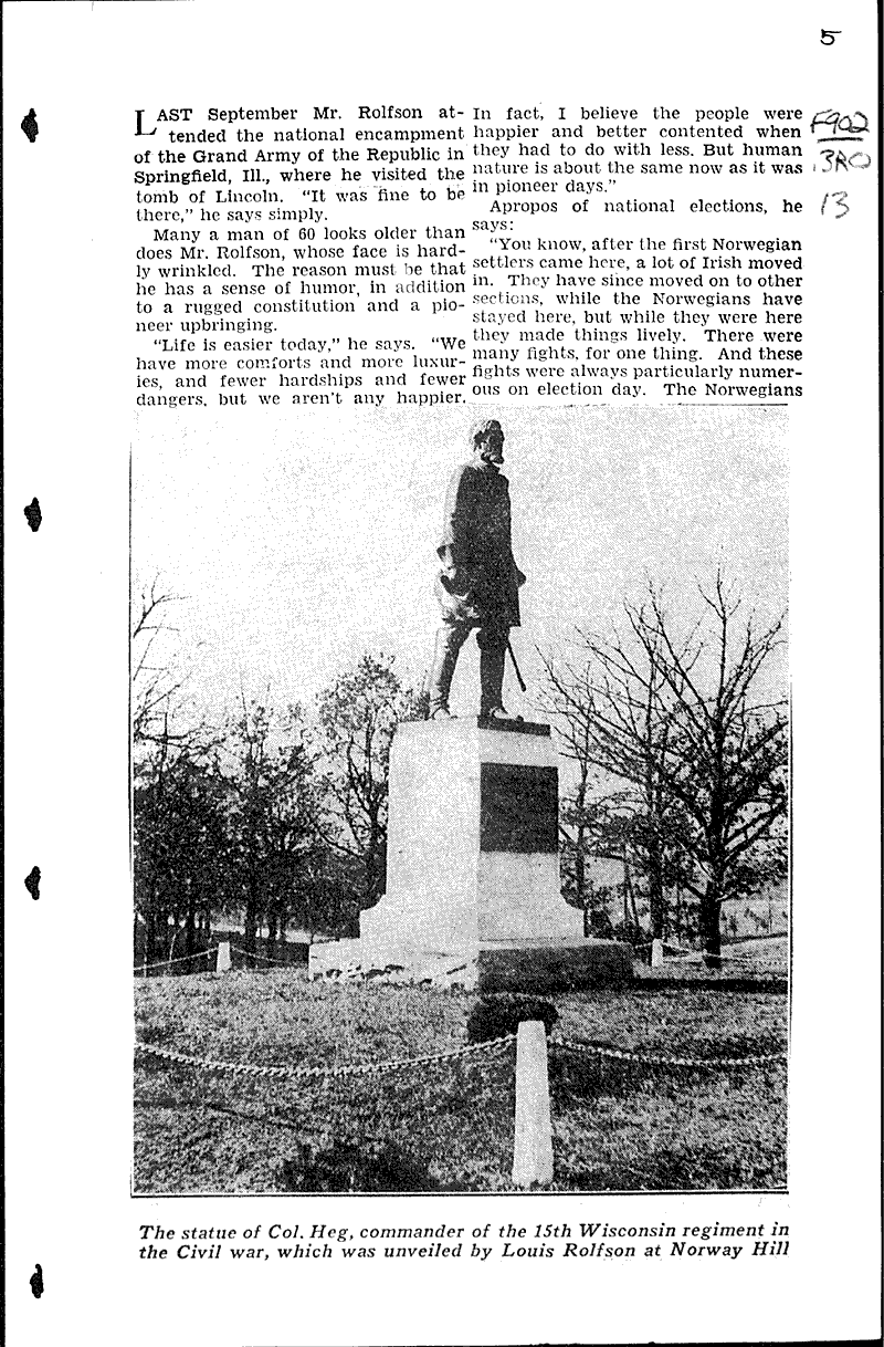  Source: Milwaukee Journal Topics: Civil War Date: 1933-01-22