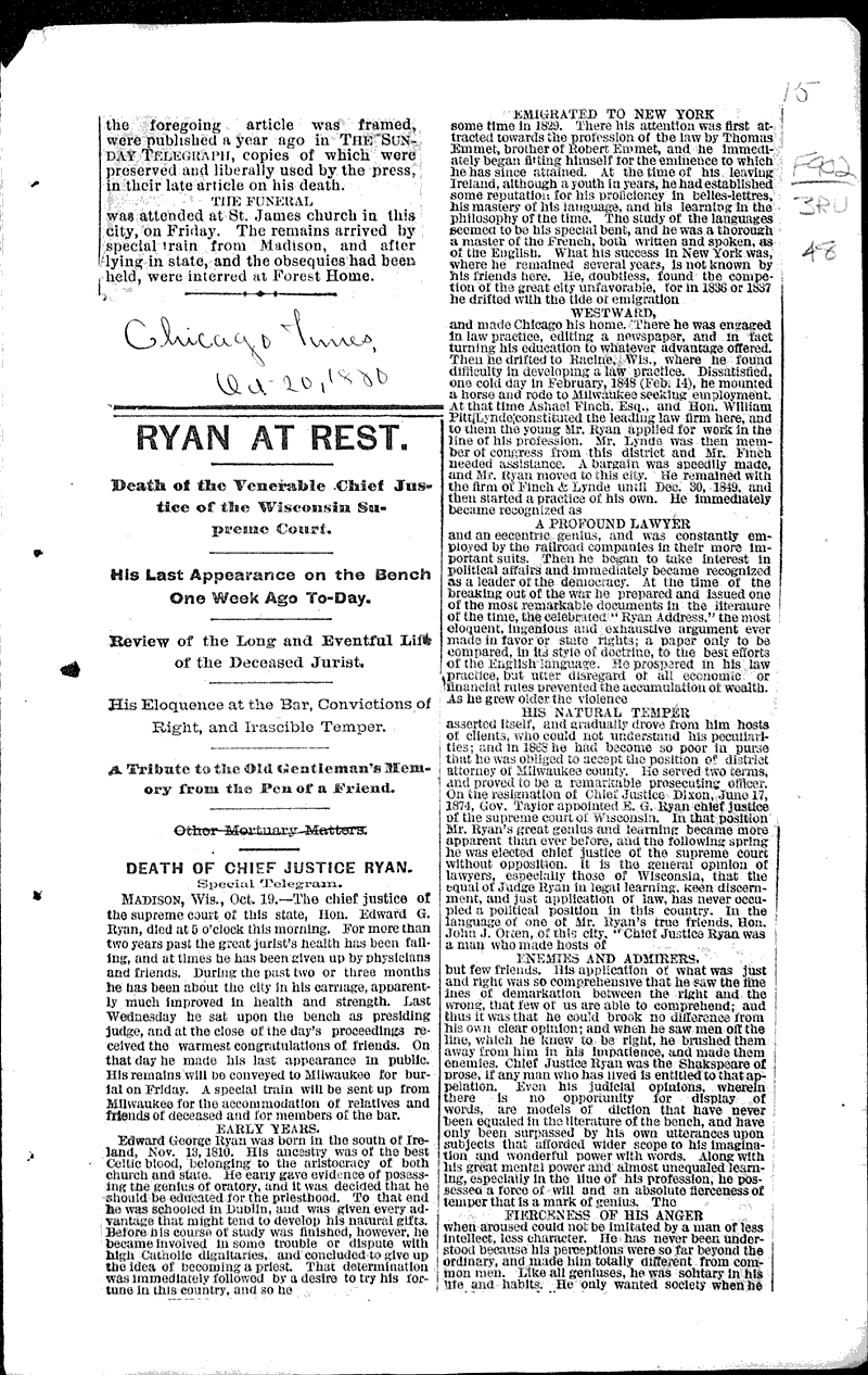  Source: Wisconsin State Journal Topics: Government and Politics Date: 1880-10-19