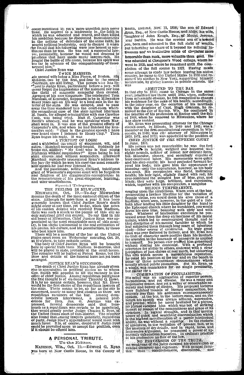  Source: Wisconsin State Journal Topics: Government and Politics Date: 1880-10-19