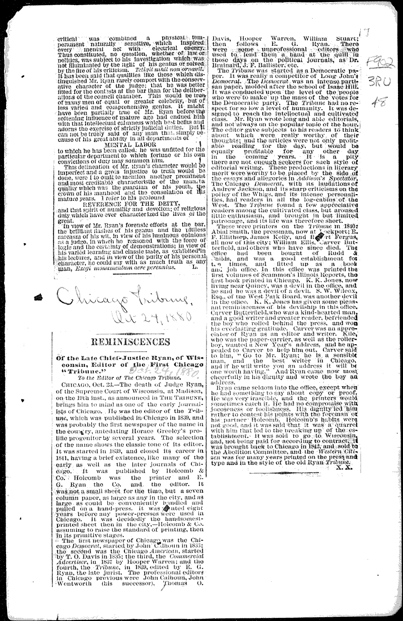  Source: Wisconsin State Journal Topics: Government and Politics Date: 1880-10-19