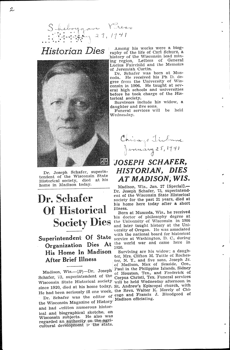  Source: Sheboygan Press Topics: Education Date: 1941-01-27