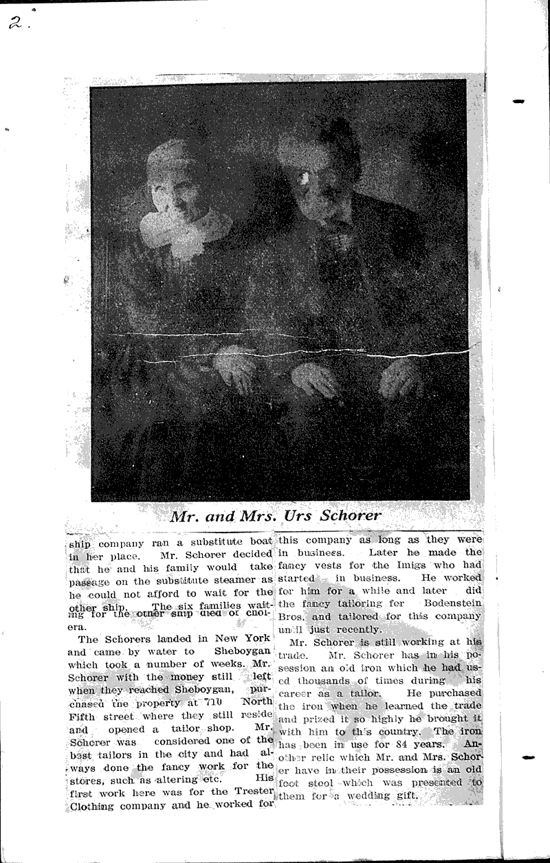  Source: Sheboygan Press Topics: Immigrants Date: 1913-02-06