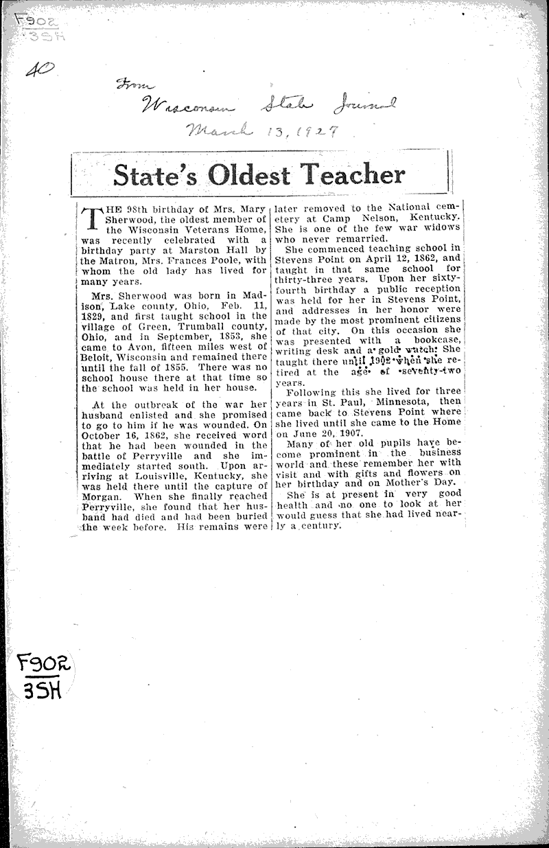  Source: Wisconsin State Journal Topics: Education Date: 1927-03-13