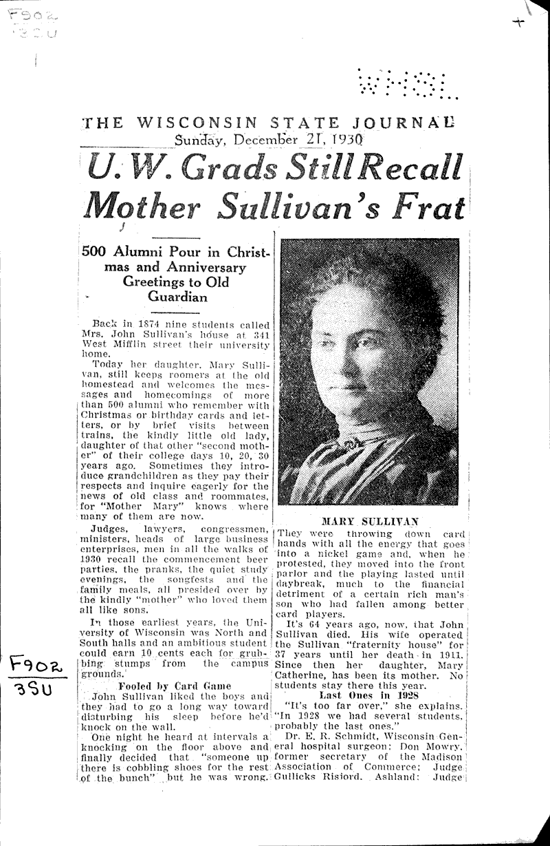  Source: Wisconsin State Journal Topics: Education Date: 1930-12-21