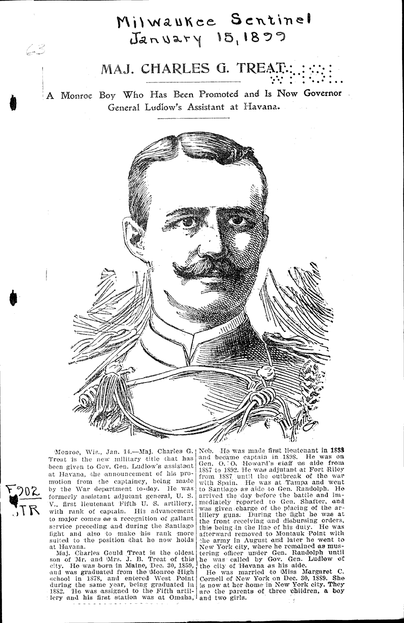  Source: Milwaukee Sentinel Topics: Government and Politics Date: 1899-01-15