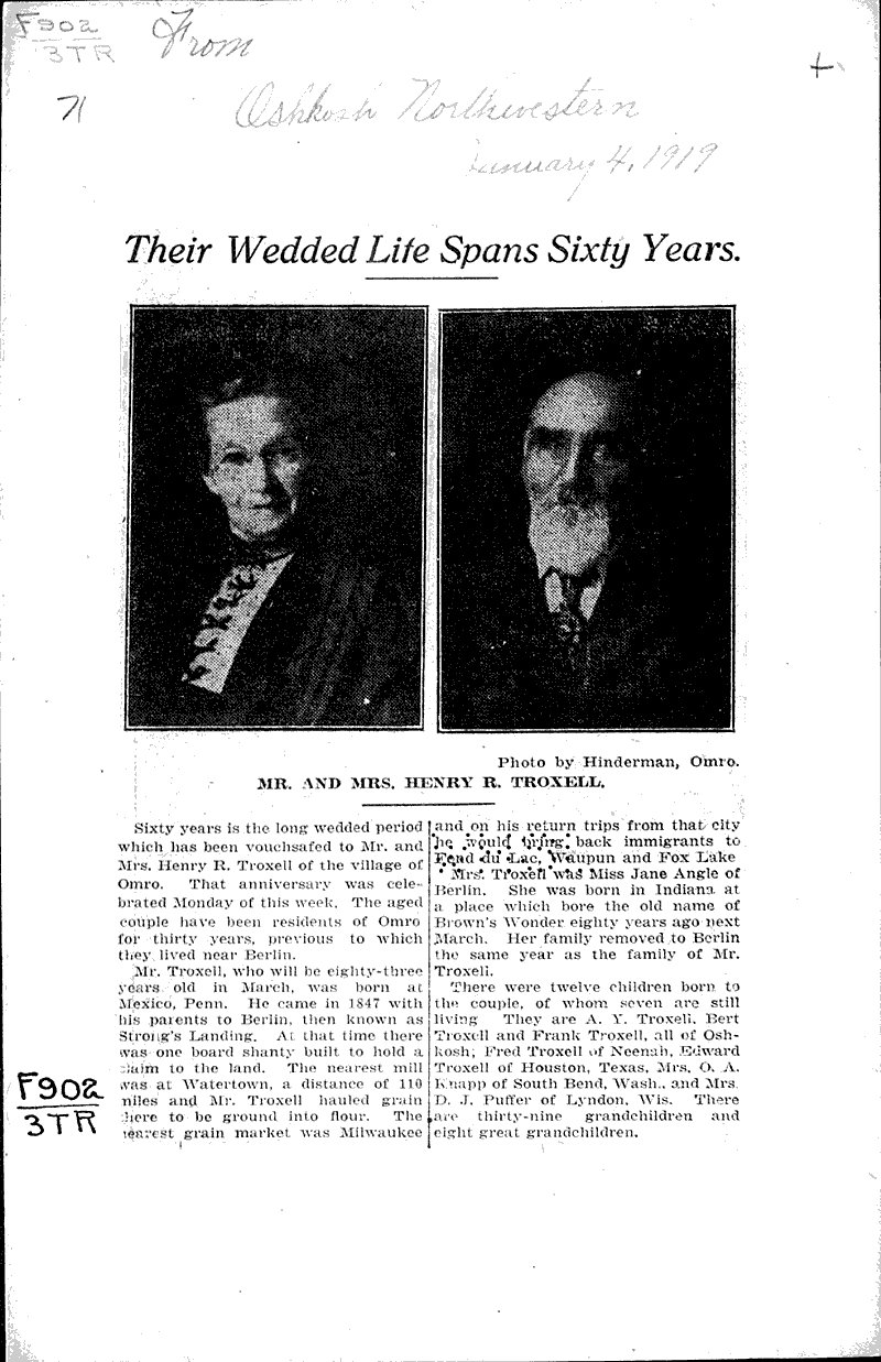  Source: Oshkosh Northwestern Date: 1919-01-04