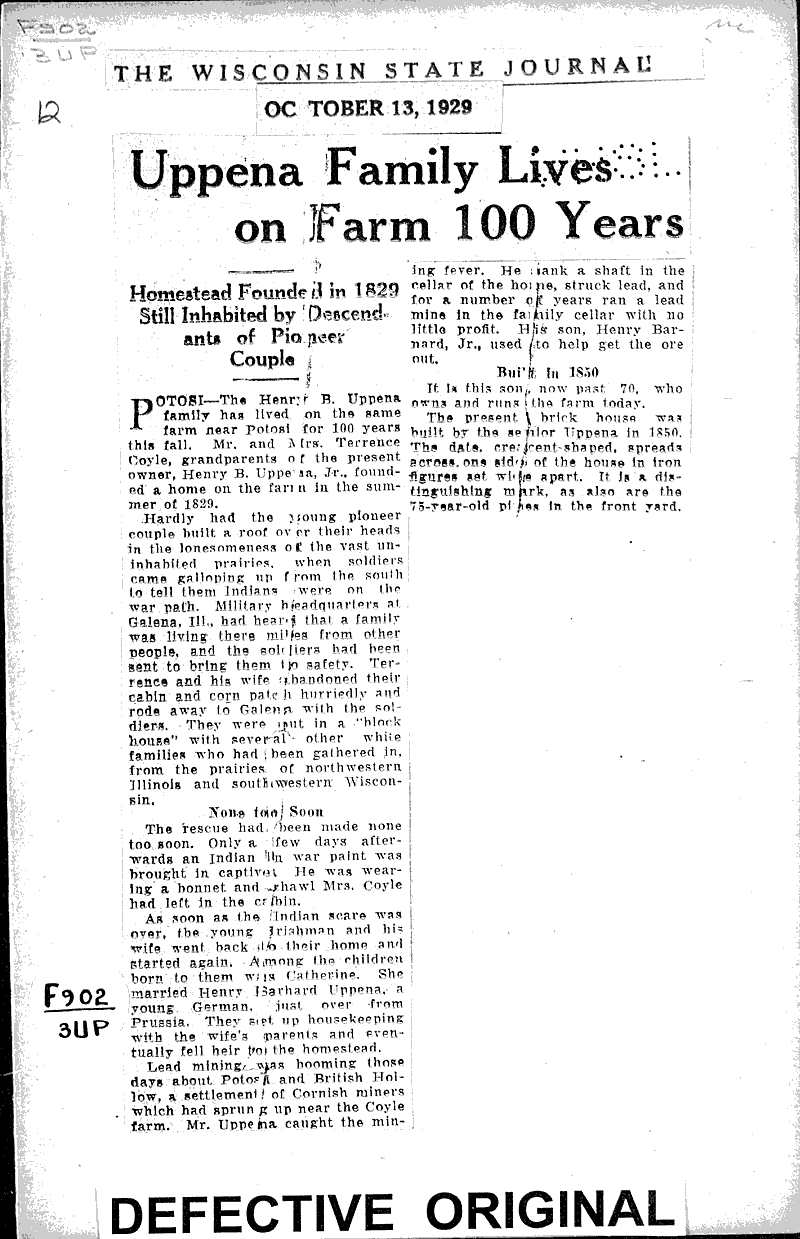  Source: Wisconsin State Journal Date: 1929-10-13
