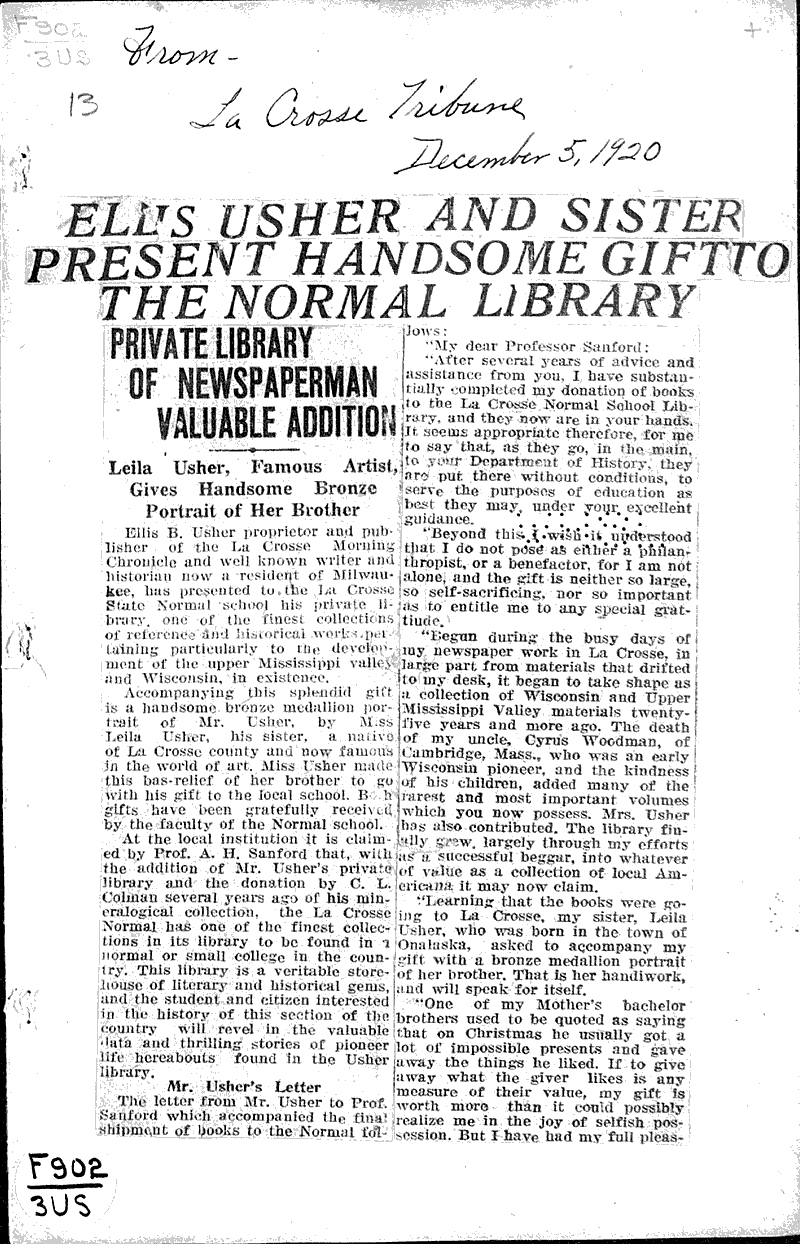  Source: LaCrosse Tribune Date: 1920-12-05