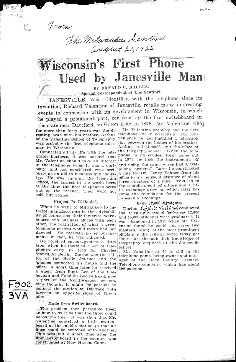  Source: Milwaukee Sentinel Topics: Industry Date: 1922-08-20