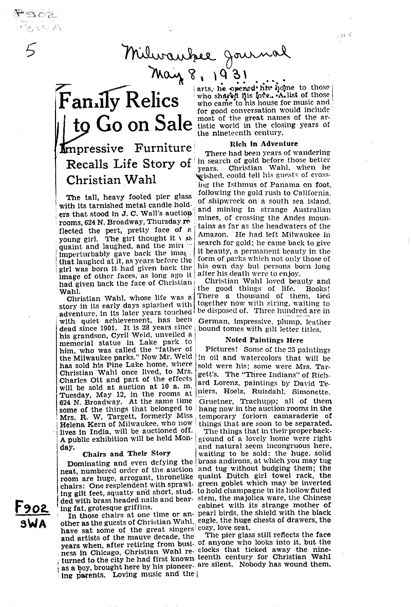  Source: Milwaukee Journal Date: 1931-05-08