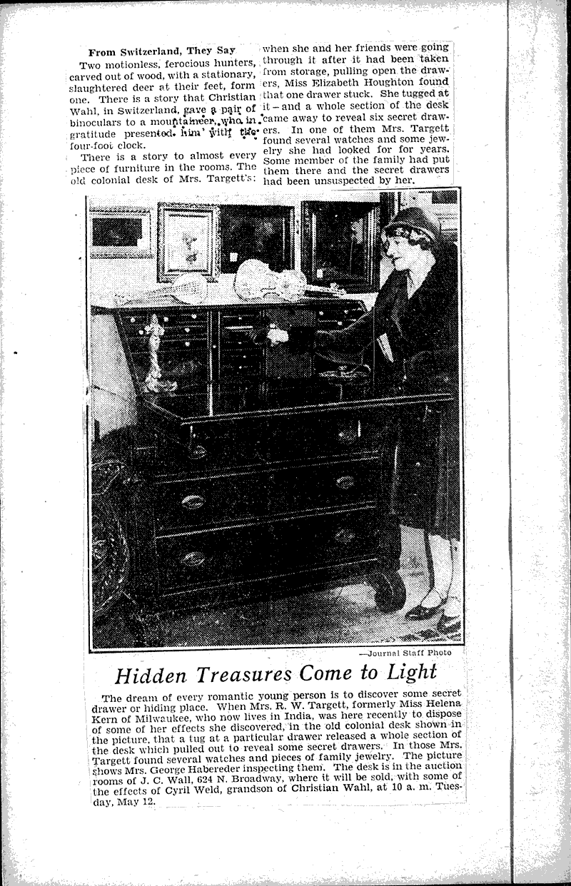  Source: Milwaukee Journal Date: 1931-05-08