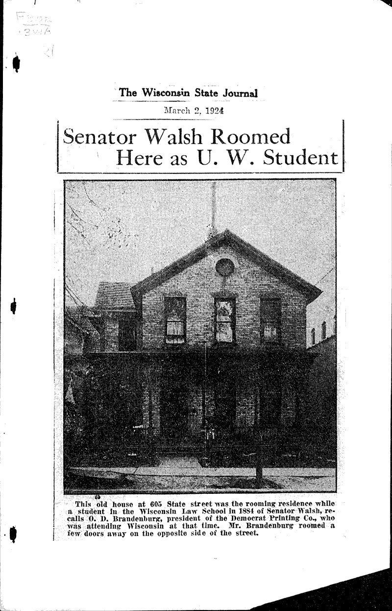  Source: Wisconsin State Journal Topics: Government and Politics Date: 1924-03-02