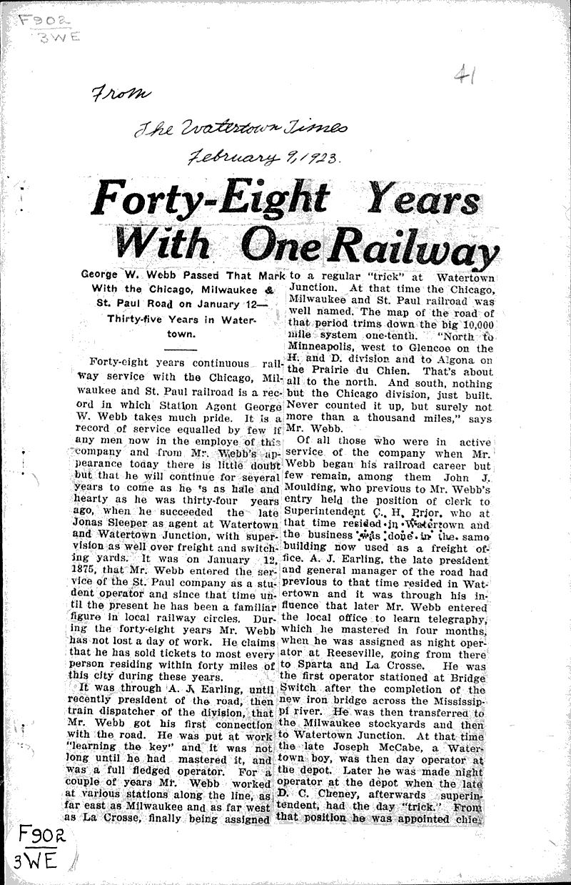  Source: Watertown Times Topics: Transportation Date: 1923-02-09