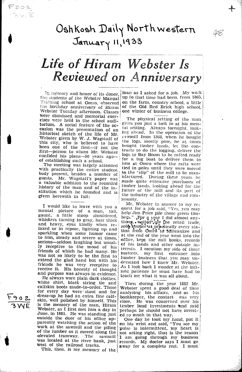  Source: Oshkosh Daily Northwestern Date: 1933-01-11