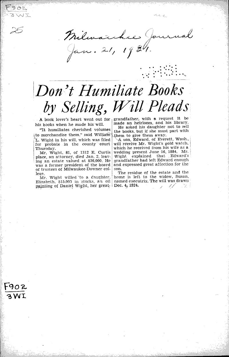  Source: Milwaukee Journal Date: 1931-01-21