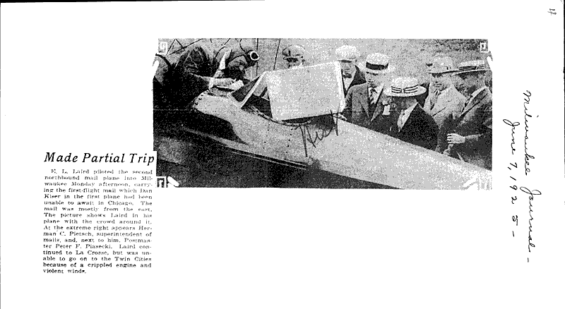  Source: Milwaukee Journal Topics: Transportation Date: 1926-06-07