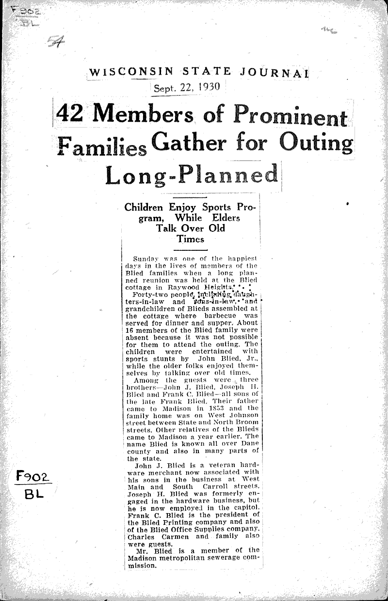  Source: Wisconsin State Journal Date: 1930-09-22