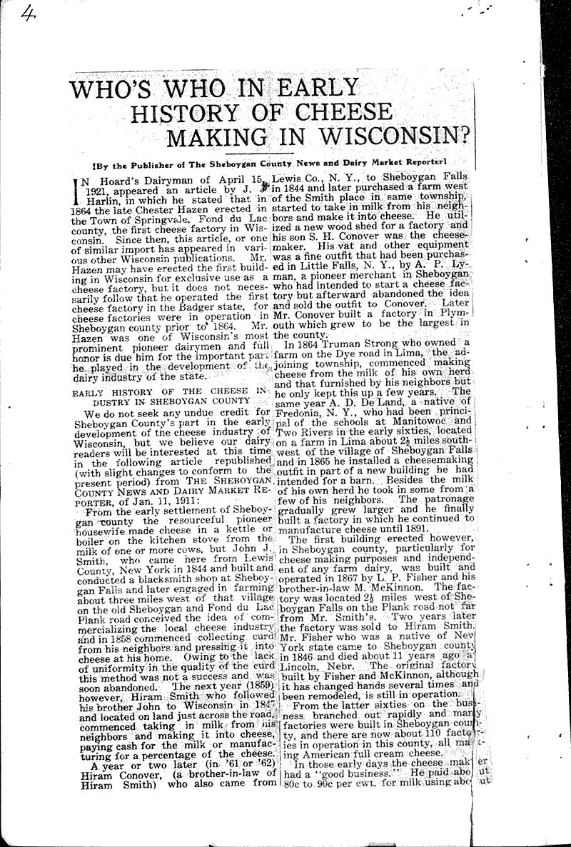  Source: Sheboygan Falls News Topics: Agriculture Date: 1922-01-11
