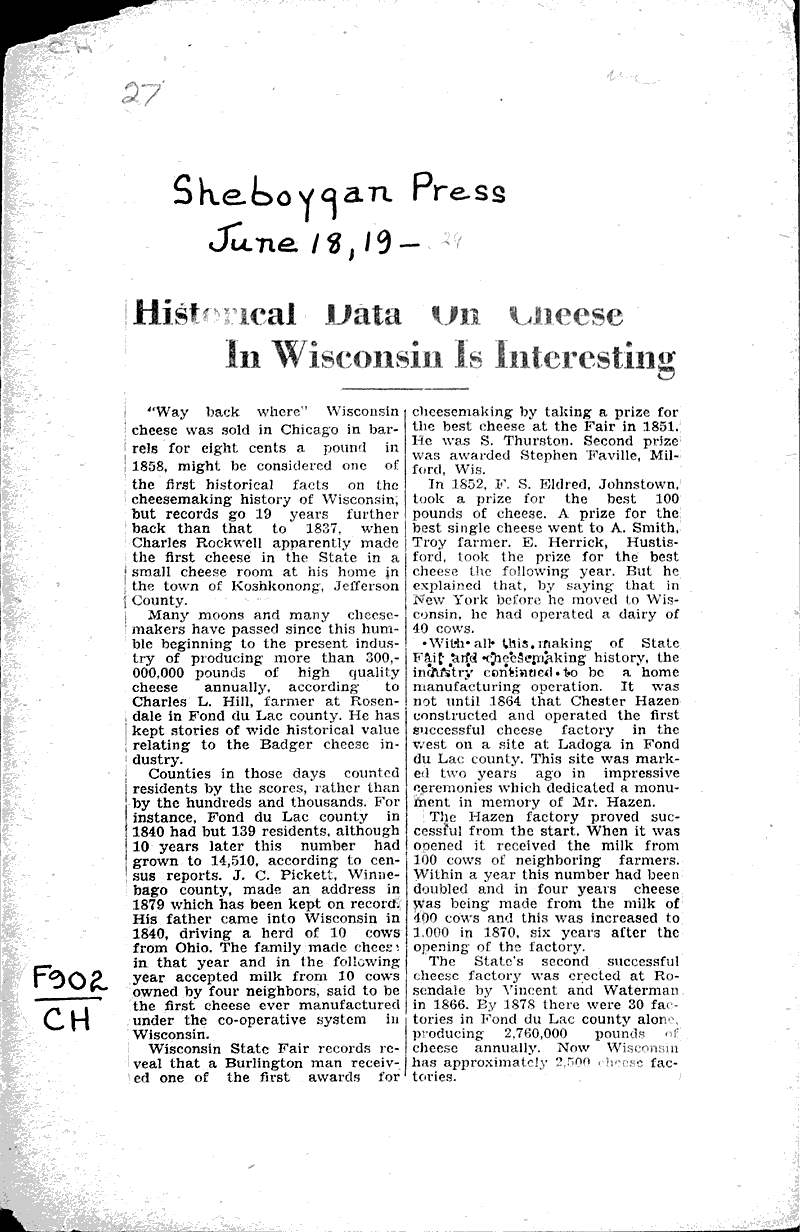  Source: Sheboygan Press Topics: Agriculture Date: 1929-06-18