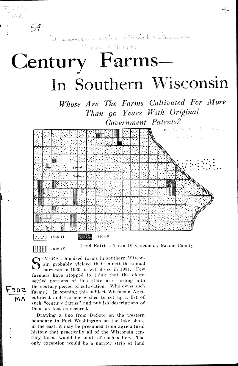  Source: Wisconsin Agriculturist and Farmer Topics: Agriculture Date: 1931-03-07