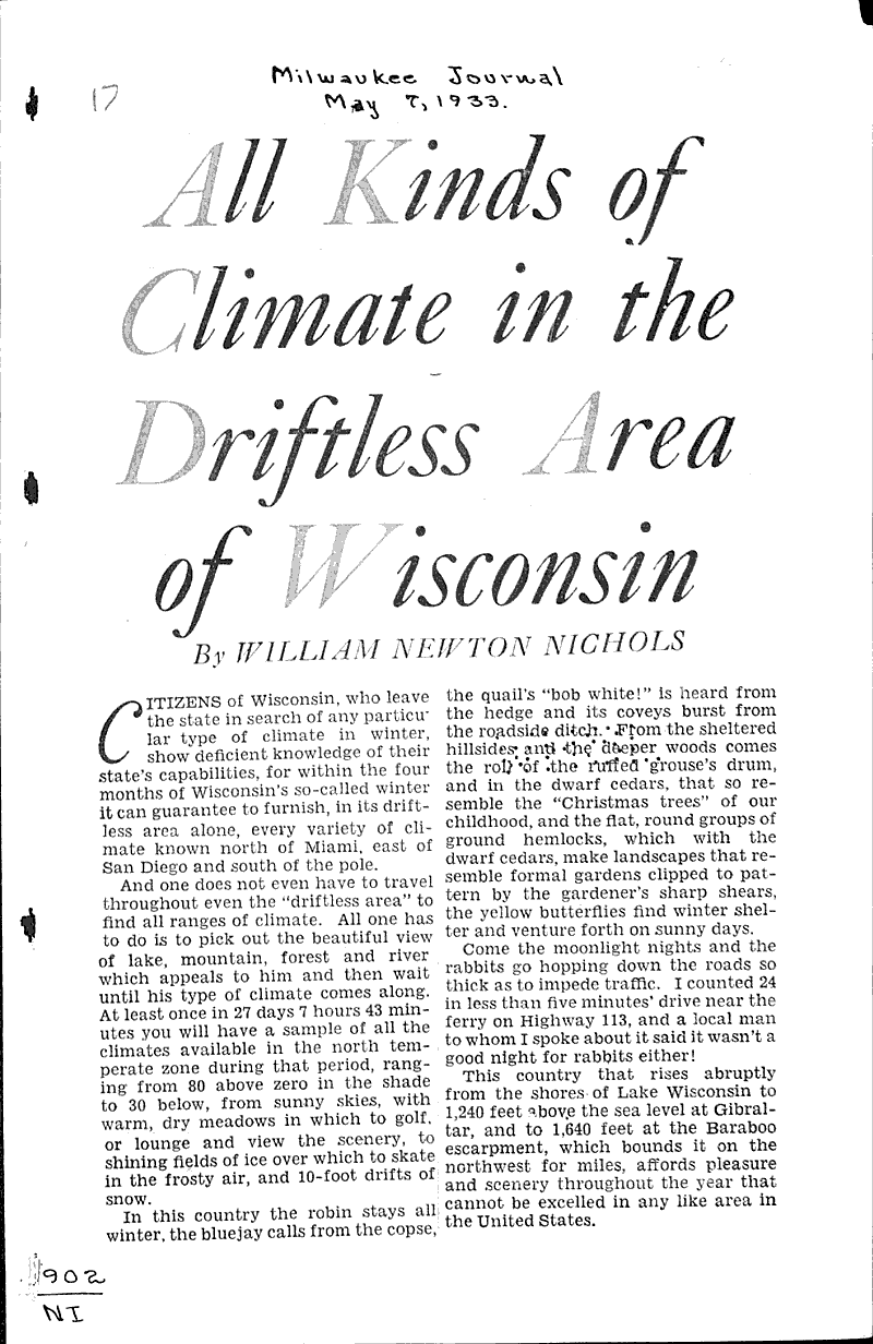  Source: Milwaukee Journal Date: 1933-05-07