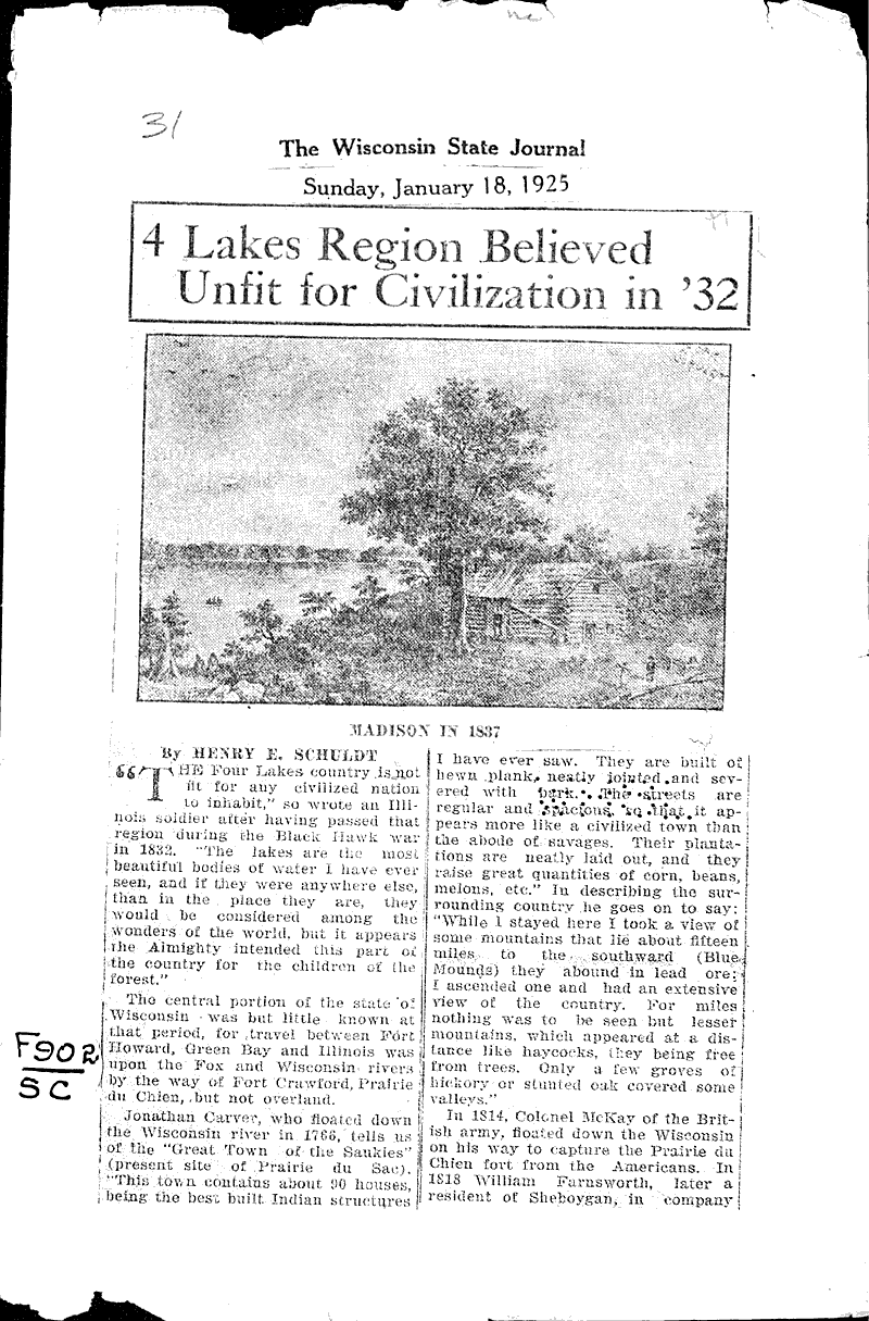 Source: Wisconsin State Journal Date: 1925-01-18
