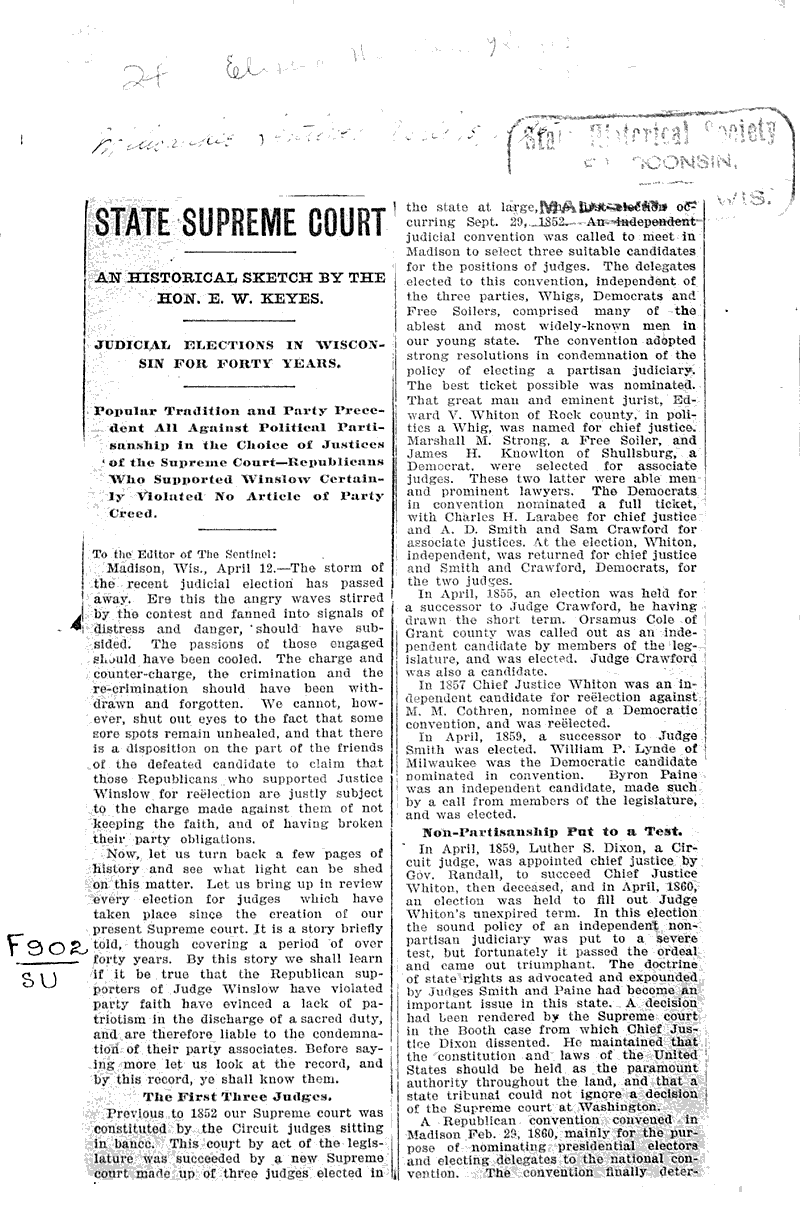  Source: Milwaukee Sentinel Topics: Government and Politics Date: 1895-04-15