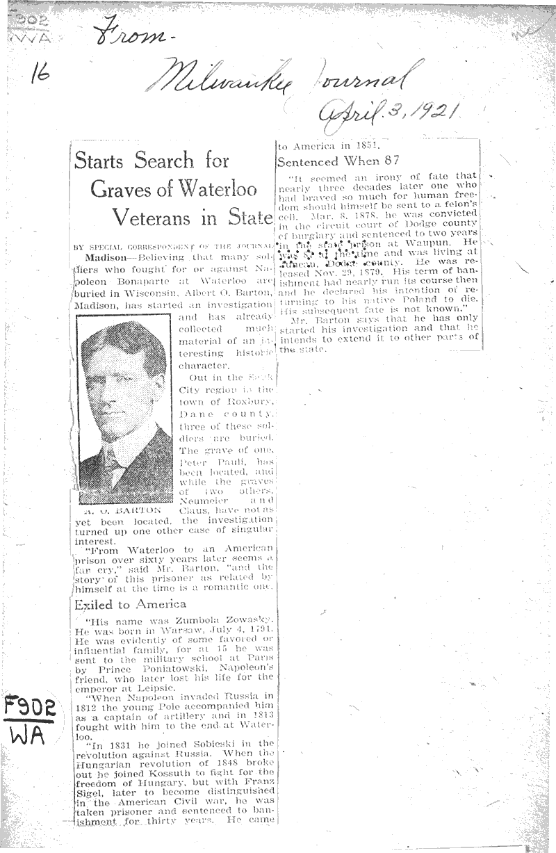  Source: Milwaukee Journal Topics: Wars Date: 1921-04-03