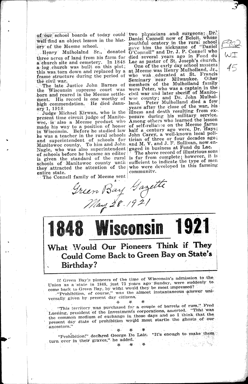  Source: Manitowoc Times Date: 1921-05-25