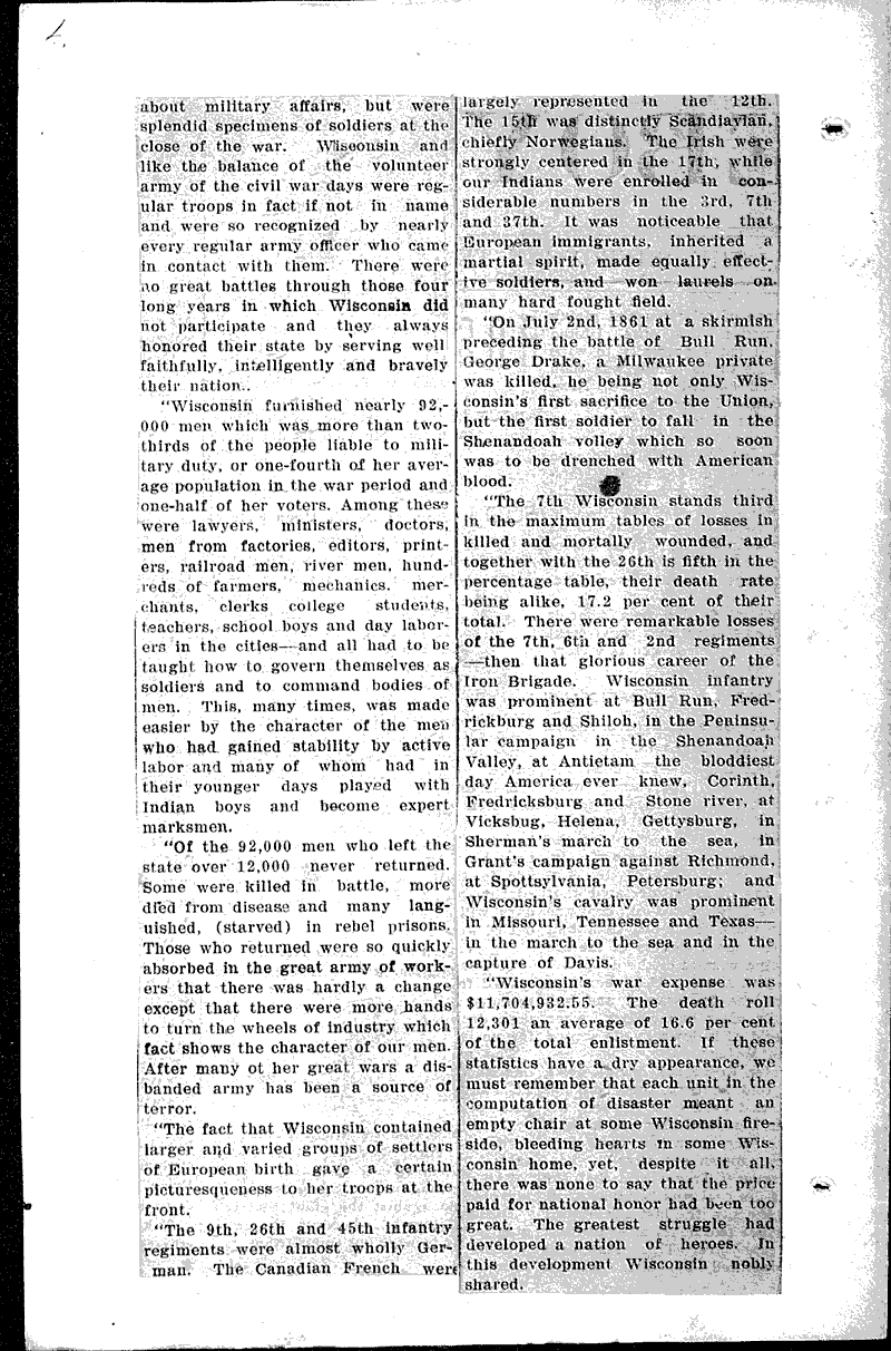  Source: Sheboygan Telegram Topics: Civil War Date: 1909-12-??
