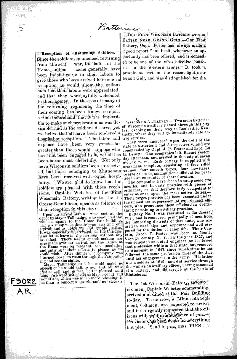  Source: La Crosse Tribune Topics: Civil War Date: 1914-07-03