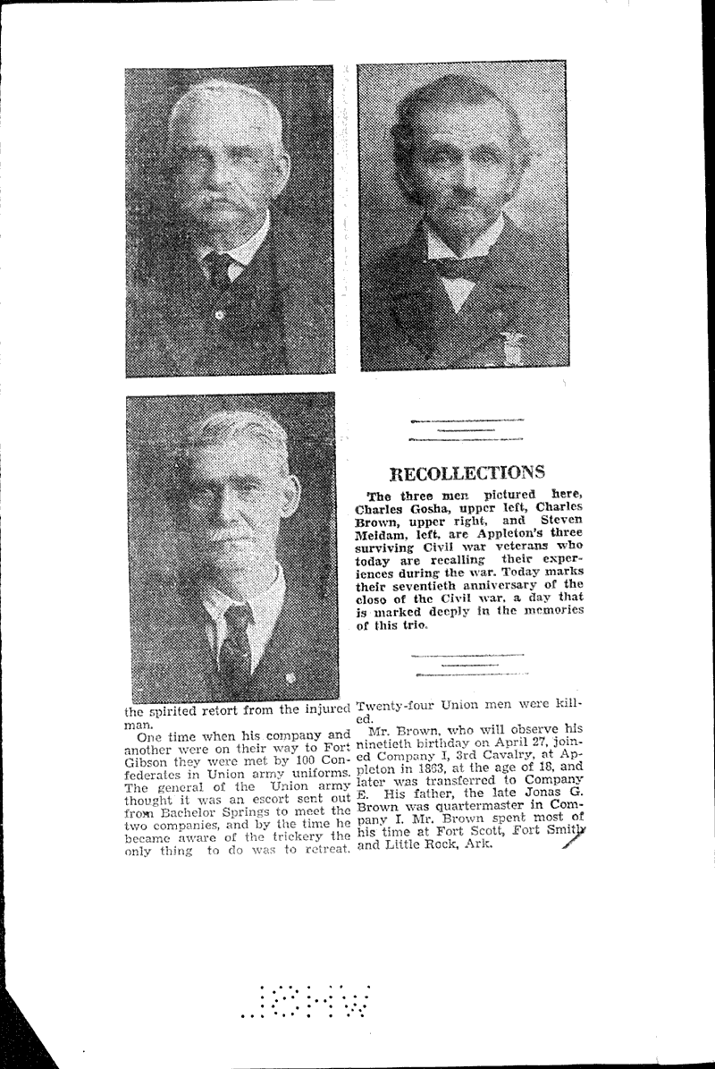  Source: Appleton Post-Crescent Topics: Civil War Date: 1935-04-09