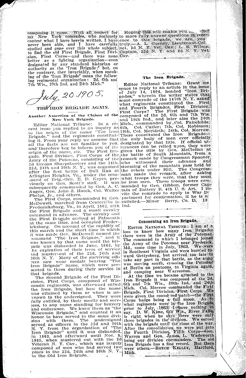  Source: National Tribune Topics: Civil War Date: 1904-09-22