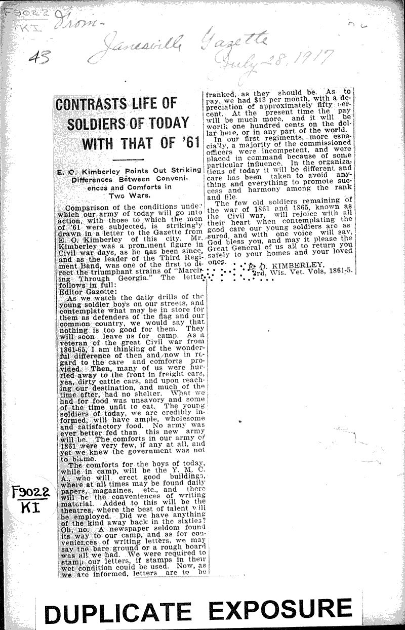  Source: Janesville Gazette Topics: Wars Date: 1917-07-28