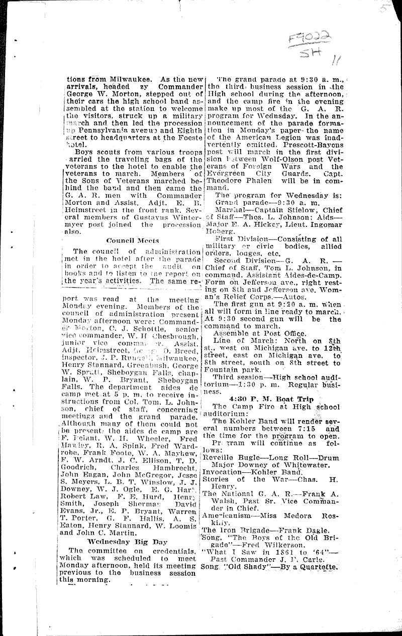 Source: Sheboygan Press Topics: Civil War Date: 1925-06-16