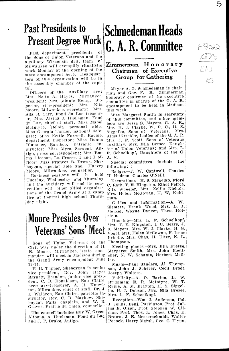  Source: Wisconsin State Journal Topics: Civil War Date: 1928-06-10