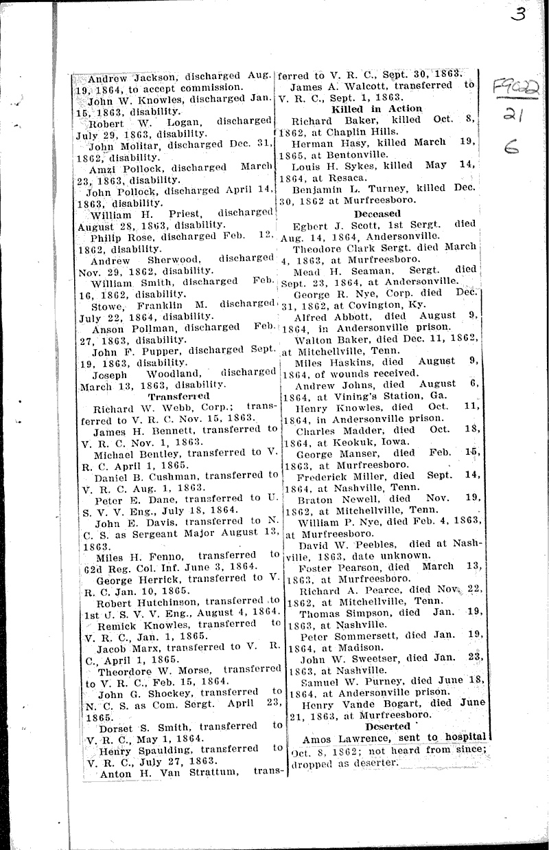  Source: Appleton Daily Post Topics: Civil War Date: 1917-06-30