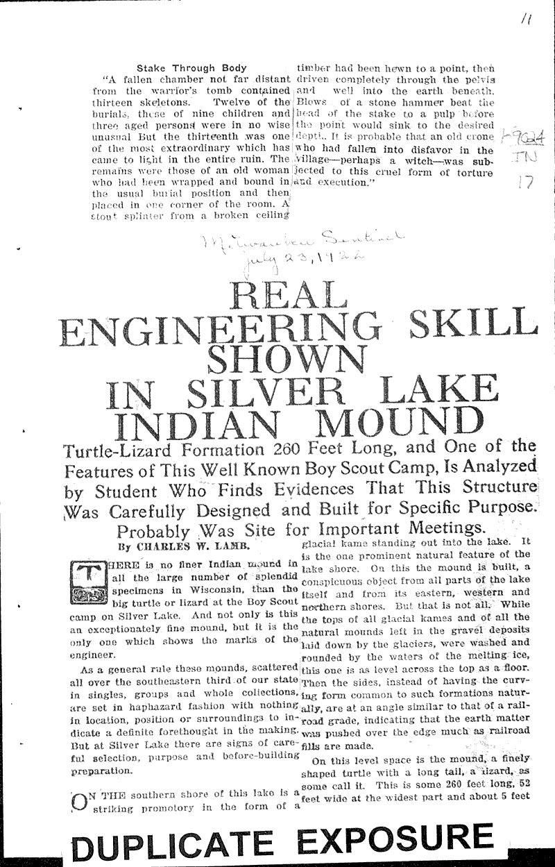  Source: Milwaukee Sentinel Topics: Indians and Native Peoples Date: 1922-07-23