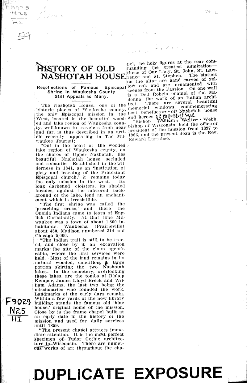  Source: Hartford Times Topics: Church History Date: 1919-05-02