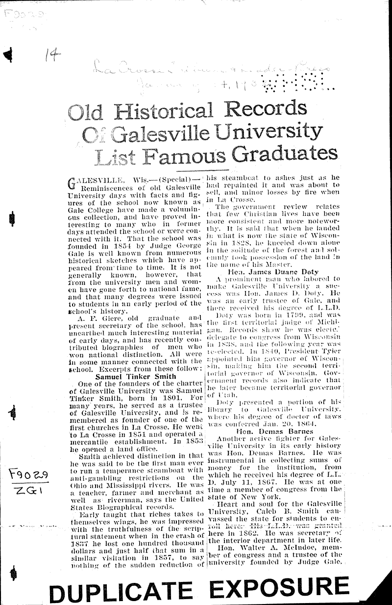  Source: La Crosse Tribune and Leader-Press Topics: Education Date: 1932-01-24