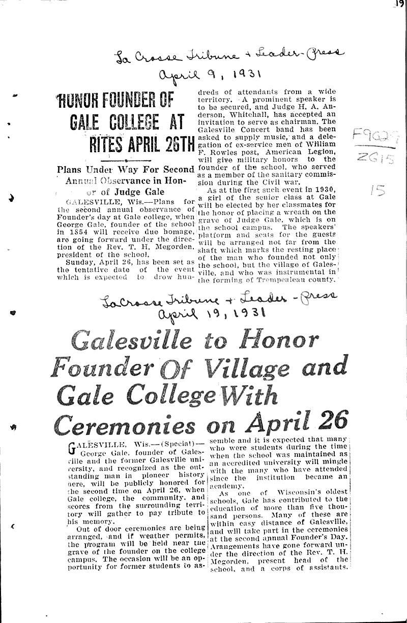  Source: La Crosse Tribune and Leader-Press Topics: Education Date: 1932-01-24