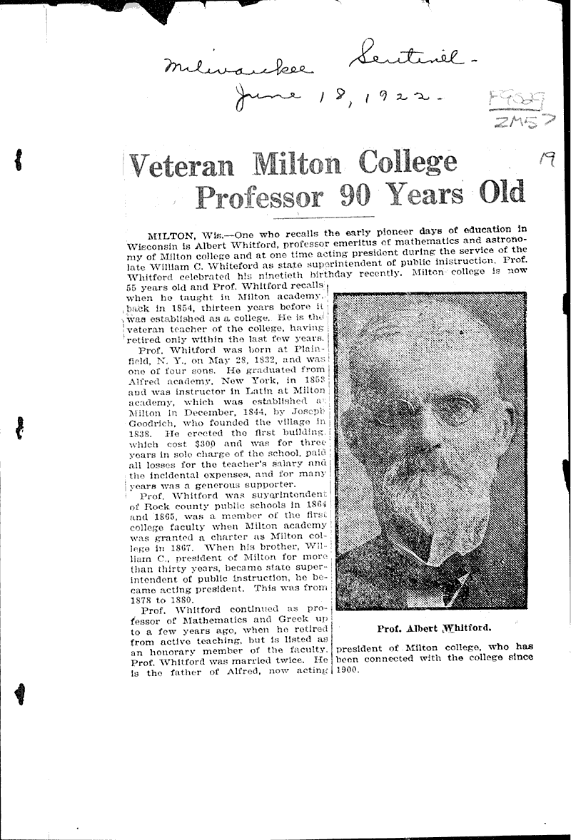  Source: Milwaukee Sentinel Topics: Education Date: 1922-06-18