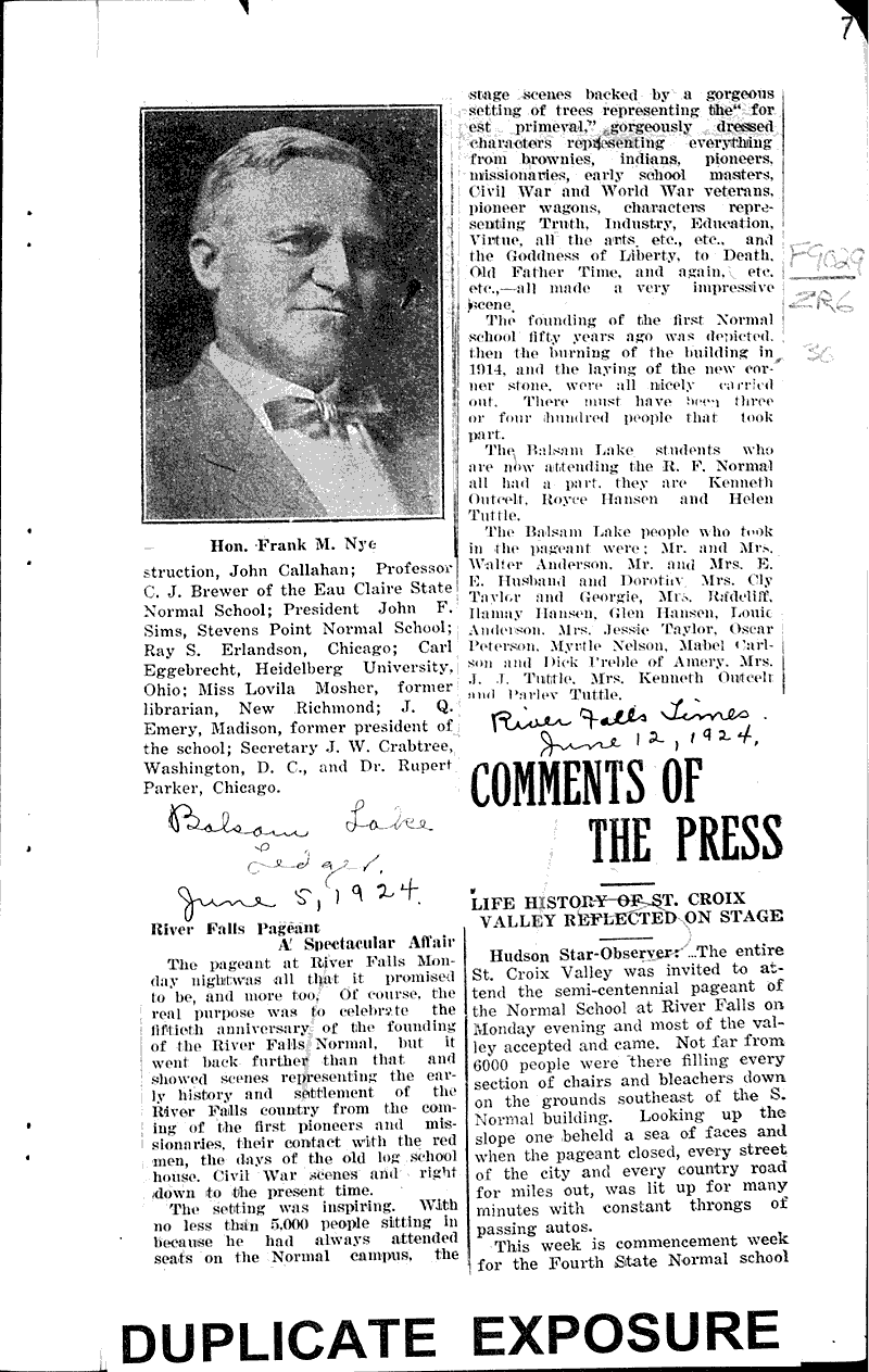  Source: River Falls Times Topics: Education Date: 1924-05-15