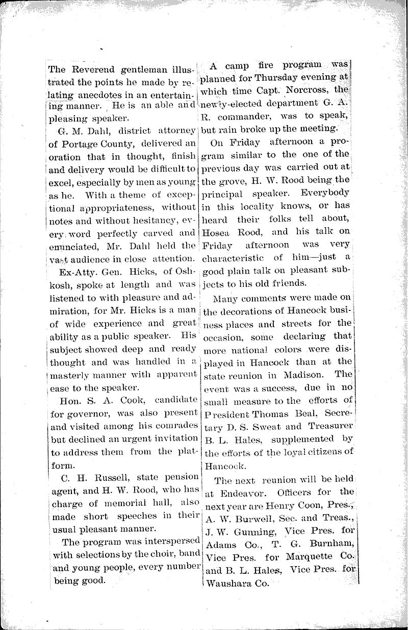  Source: Hancock News Topics: Social and Political Movements Date: 1904-07-01