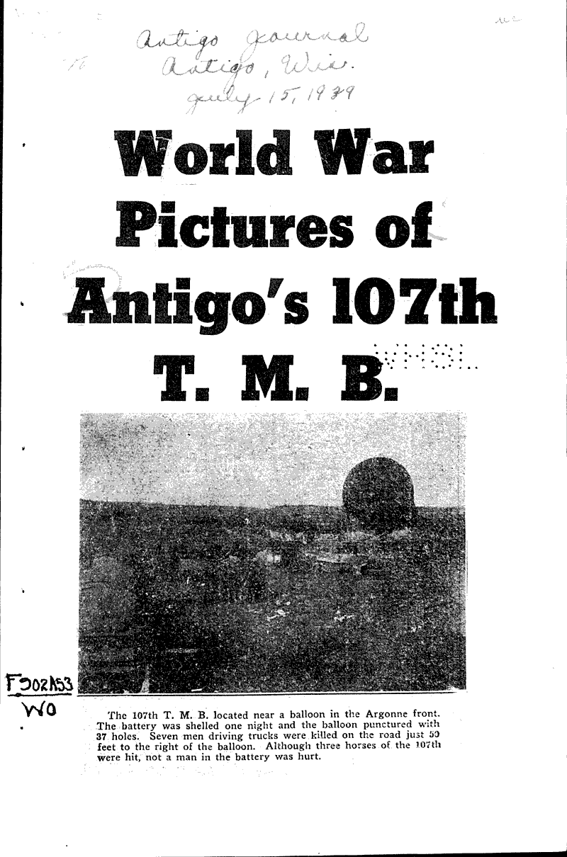  Source: Antigo Journal Topics: Wars Date: 1929-07-15