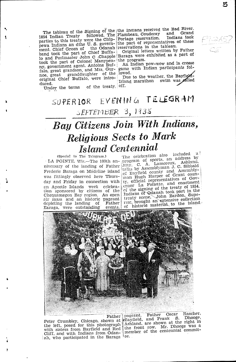  Source: Superior Evening Telegram Topics: Church History Date: 1935-08-28