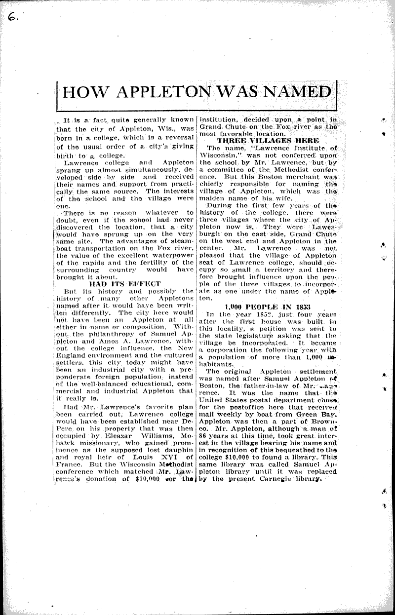  Source: Appleton Crescent Topics: Industry Date: 1923-04-28