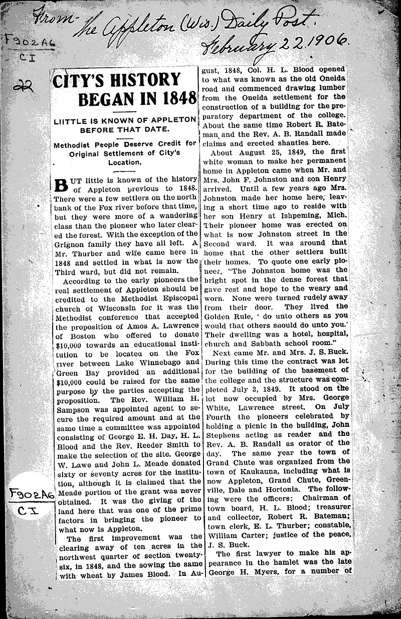  Source: Appleton Post-Crescent Date: 1906-02-22