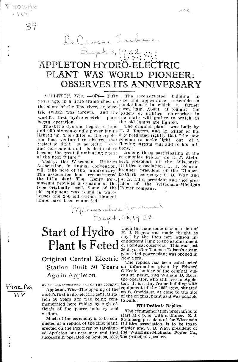  Source: Milwaukee Journal Topics: Industry Date: 1932-09-30