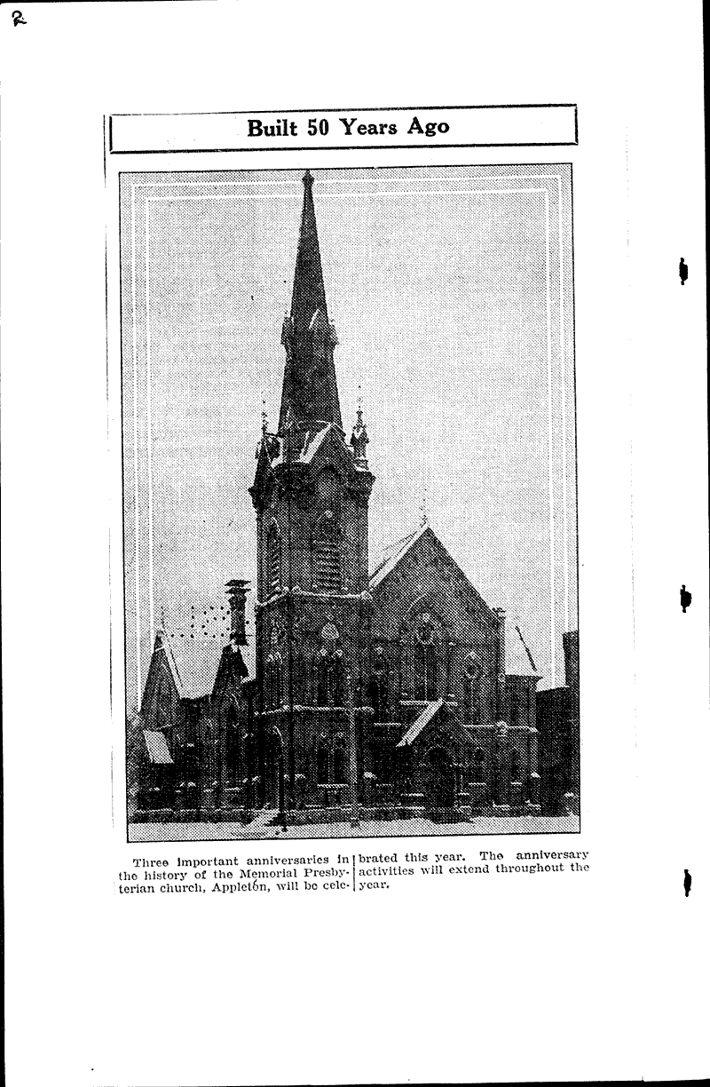  Source: Appleton Post-Crescent Topics: Church History Date: 1930-01-04